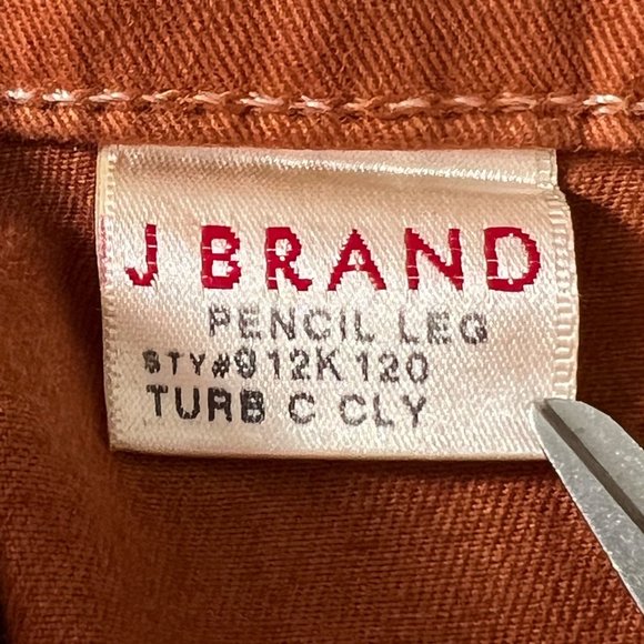J Brand Womens 912K Pencil Leg Skinny Jeans Turbulent Coated Clay size 25 - Picture 10 of 13